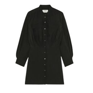 ba&sh Crew Shirt Mini Dress Black Size M NWT